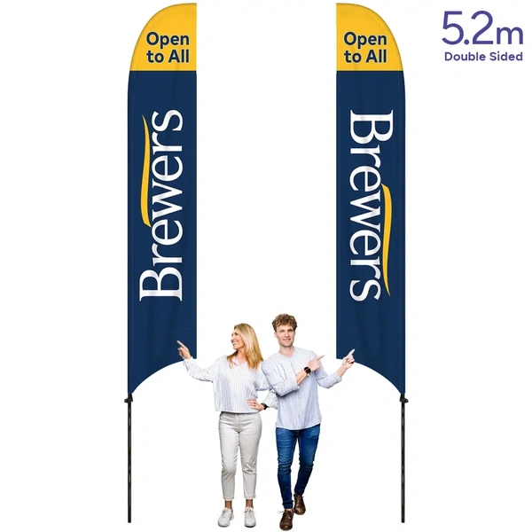  Feather Flag 5 2m Double Sided 