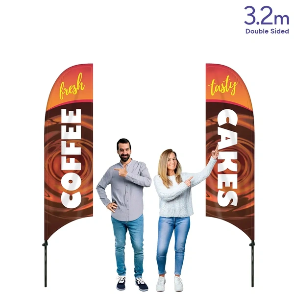  Feather Flag 3 2m Double Sided 