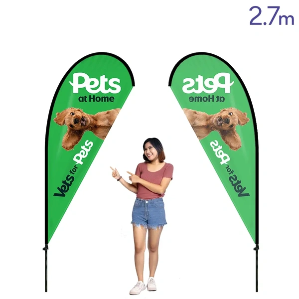 Teardrop Flag 2 7m Standard Print 