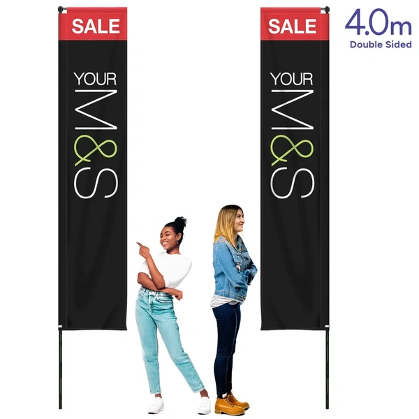  Banner Flag 4 0m Double Sided 